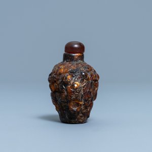 Een Chinese snuiffles in amber, 19e eeuw — foto 2