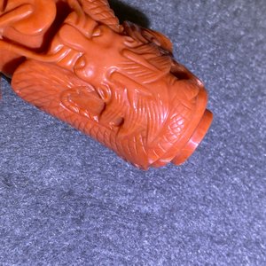Een Chinese snuiffles in rood koraal met een draak, Republiek — foto 9
