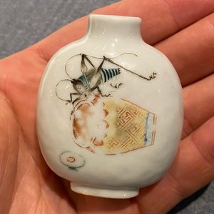 Een Chinese snuiffles met decor van sprinkhanen, Daoguang merk en periode — foto 10