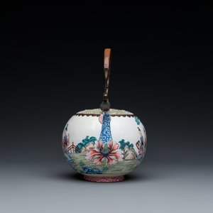 Een Chinese theepot met deksel in Canton email, Qianlong — foto 5