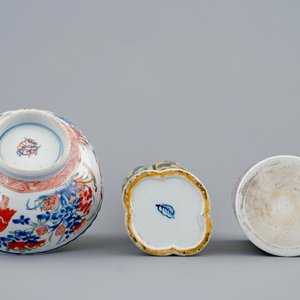 Een Chinese vaas en kom met Europese beschildering en een bierpul, Kangxi/Qianlong, 18e eeuw — foto 6