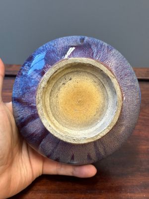 Een Chinese vaas met flambé glazuur en een vaas met blauwe spatten op turquoise fondkleur, Daoguang merk, 19/20e eeuw — foto 18