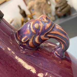 Een Chinese vaas met flambé glazuur tot lamp omgevormd, Qianlong — foto 25