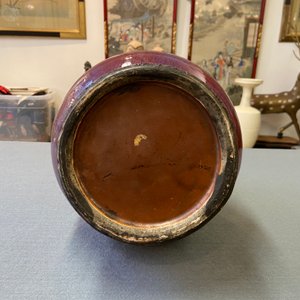 Een Chinese vaas met flambé glazuur tot lamp omgevormd, Qianlong — foto 27