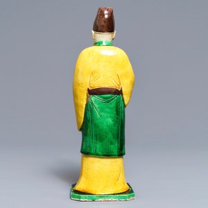 Een Chinese verte biscuit figuur van een wijze, Kangxi — foto 4