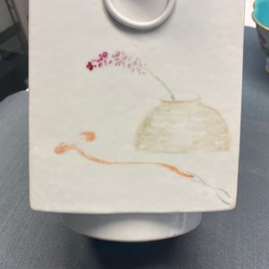 Een Chinese vierkante qianjiang cai 'cong' vaas, 19/20e eeuw — foto 22