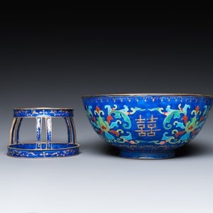 Een Chinese warmhoudkom met Shou-karakters in Peking email, Qianlong — foto 10