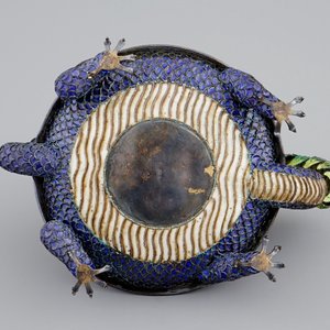 Een Chinese wierookbrander van geëmailleerd zilver en jade, 19/20e eeuw — foto 7