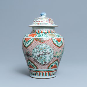 Een Chinese wucai dekselvaas, Transitie periode — foto 3