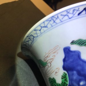 Een Chinese wucai gu vaas met figuren, Shunzhi, Transitie periode — foto 21