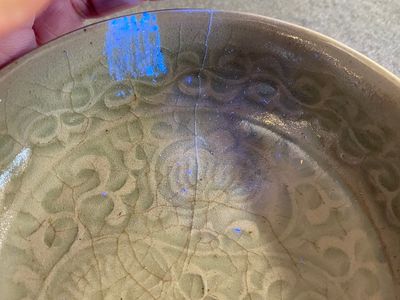 Een Chinese Yaozhou celadon kom, Song of later — foto 7