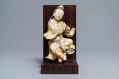 Een Chinese zeepstenen figuur van de onsterfelijke Han Xiangzi, Kangxi