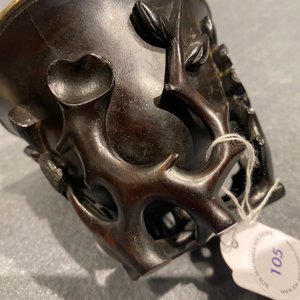 Een Chinese zitan houten libation cup met zilveren binnenwerk, 17e eeuw — foto 16