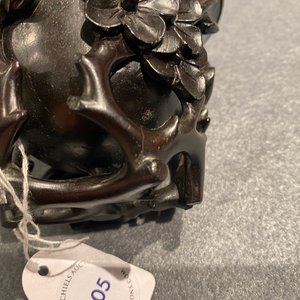 Een Chinese zitan houten libation cup met zilveren binnenwerk, 17e eeuw — foto 17
