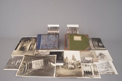 Een collectie albumine en andere zwart-wit foto's over Egypte, Rhodos, Het Vaticaan, ... ca. 1900