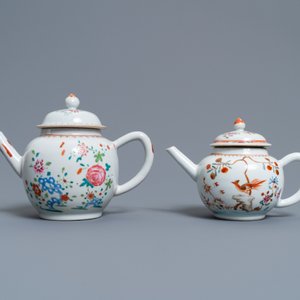 Een collectie Chinees blauw-wit, famille rose, verte en Imari-stijl theegoed, Kangxi/Qianlong — foto 8