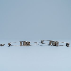 Een collectie Chinese zilveren miniaturen, 19e eeuw — foto 20