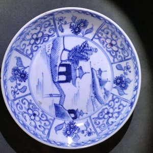 Een collectie divers Chinees blauwwit porselein, Kangxi/Qianlong — foto 7