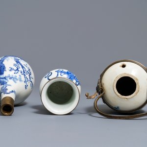 Een collectie divers Chinees 'Bleu de Hue' porselein voor de Vietnamese markt, 19e eeuw — foto 7