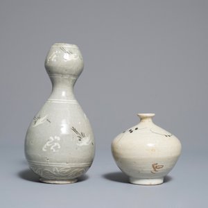Een collectie diverse Koreaanse celadon-geglazuurde stukken, Goryeo en later — foto 7