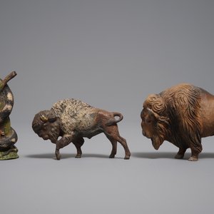 Een collectie Duitse elastoline en lineol figuren van dieren, firma Hausser, 1e helft 20e eeuw — foto 14