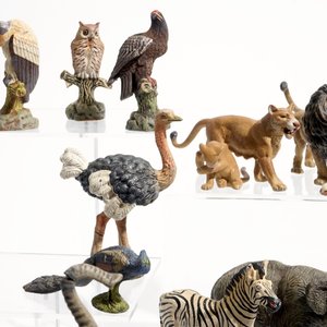 Een collectie Duitse elastoline en lineol figuren van dieren, firma Hausser, 1e helft 20e eeuw — foto 7