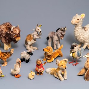 Een collectie Steiff pluche dieren, jaren '50 en later — foto 1