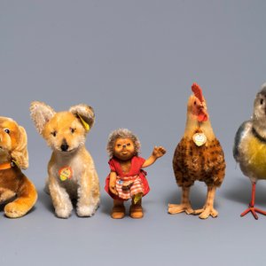 Een collectie Steiff pluche dieren, jaren '50 en later — foto 2