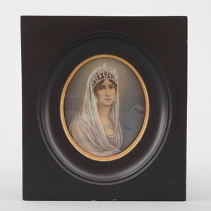 Een collectie van 10 geschilderde miniaturen op ivoor, 19/20e eeuw — foto 13