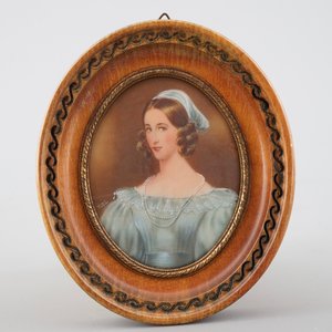 Een collectie van 10 geschilderde miniaturen op ivoor, 19/20e eeuw — foto 8