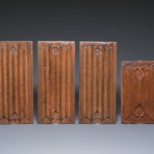 Een collectie van 15 gestoken houten briefpanelen, vnl. Vlaanderen, 14/16e eeuw — foto 6