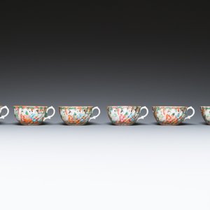Een collectie van 28 stukken Chinees Canton famille rose porselein, 19e eeuw — foto 7