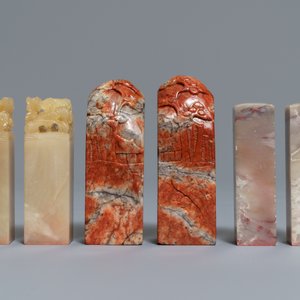 Een collectie van 38 Chinese zeepstenen zegels, 19/20e eeuw — foto 4