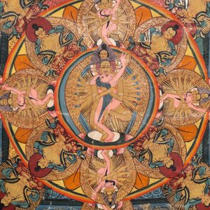 Een collectie van vijf thangkas, Tibet, 19/20e eeuw — foto 16