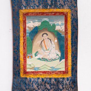 Een collectie van vijf thangkas, Tibet, 19/20e eeuw — foto 2