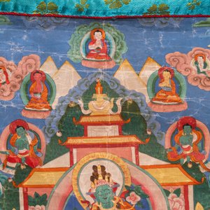 Een collectie van vijf thangkas, Tibet, 19/20e eeuw — foto 27