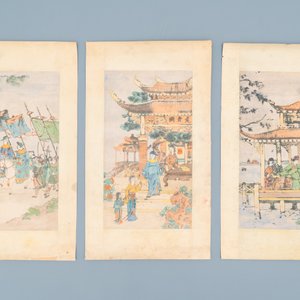 Een collectie Vietnamese en Chinese handingekleurde drukken, 19/20e eeuw — foto 3