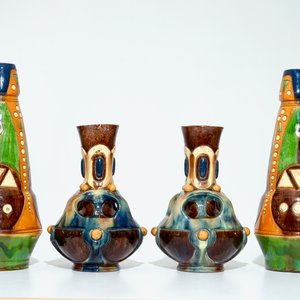 Een collectie Vlaams aardewerken vazen in Art Nouveau en Art Deco stijl, 20e eeuw — foto 2