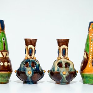Een collectie Vlaams aardewerken vazen in Art Nouveau en Art Deco stijl, 20e eeuw — foto 4