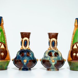 Een collectie Vlaams aardewerken vazen in Art Nouveau en Art Deco stijl, 20e eeuw — foto 5