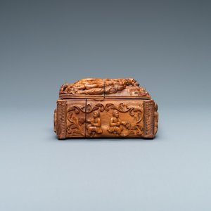 Een corozo houten kistje met voorstelling uit Willem Tell, Frankrijk, 18/19e eeuw — foto 7