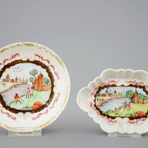 Een deel van een Chinees famille rose en verguld theeservies in de stijl van Meissen, Qianlong, 18e eeuw — foto 8