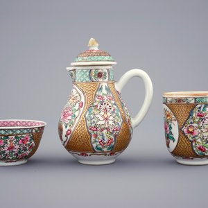 Een deel van een Chinees famille rose en verguld theeservies, Yongzheng, 1723-1735 — foto 4