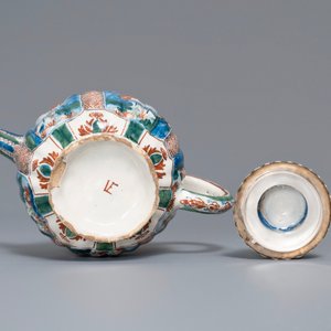 Een Delftse kasjmier palet chinoiserie theepot, 17/18e eeuw — foto 7