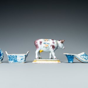 Een diverse collectie blauw-wit en polychroom Delfts aardewerk, 18/19e eeuw — foto 5