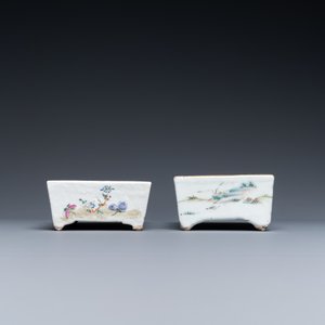 Een diverse collectie Chinees blauw-wit en famille rose porselein, 19/20e eeuw — foto 11