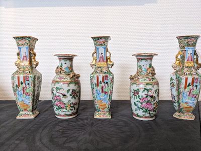 Een diverse collectie Chinees Canton famille rose porselein, 19e eeuw — foto 34