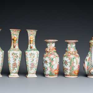Een diverse collectie Chinees Canton famille rose porselein, 19e eeuw — foto 5