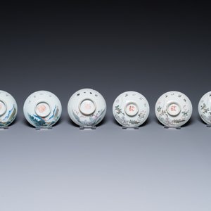 Een diverse collectie Chinees famille rose en qianjiang cai porselein, 19/20e eeuw — foto 17