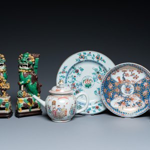 Een diverse collectie Chinees porselein, Kangxi/Qianlong — foto 1